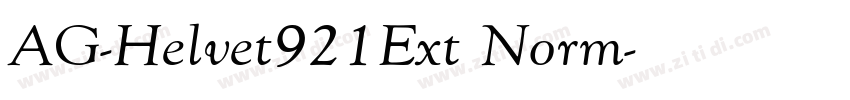AG-Helvet921Ext Norm字体转换